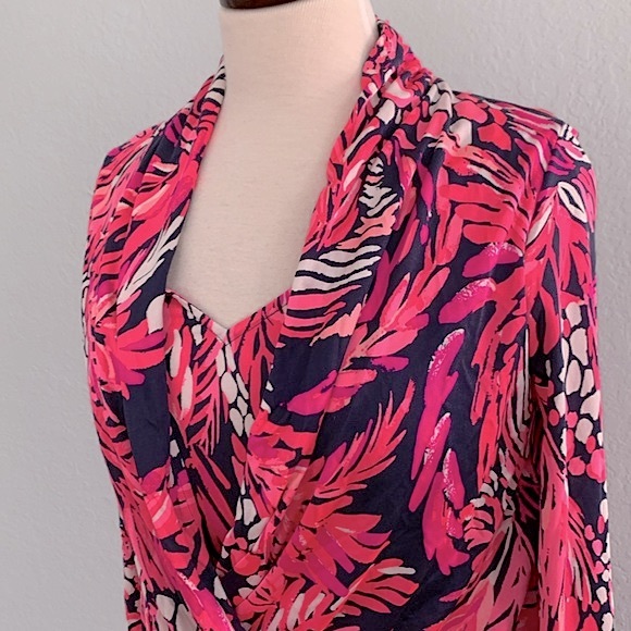 Lilly Pulitzer Felizia Silk Faux Wrap Dress - Picture 6 of 16